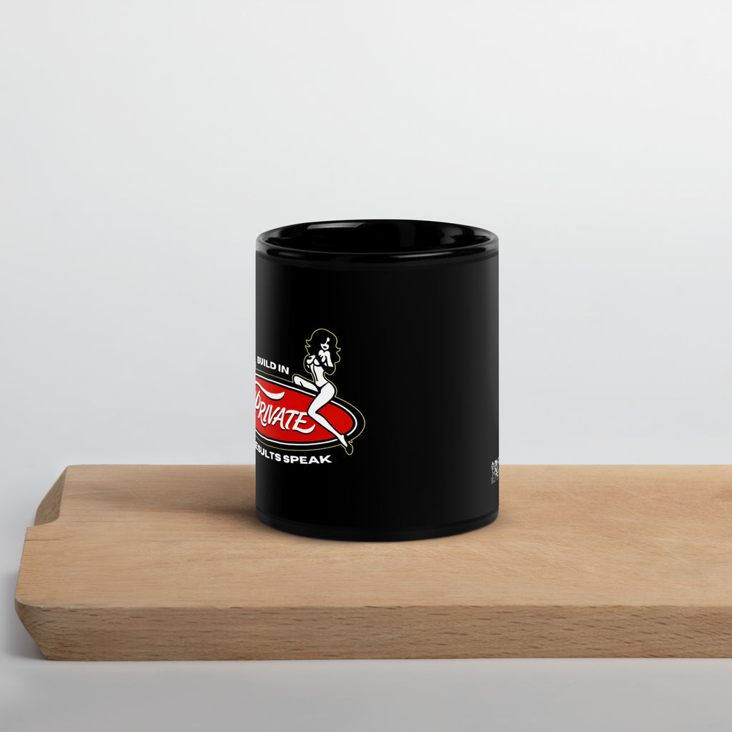 Buy Now Online Build In Private Let Results Speak Machiavelli Stoicism Quote Black Glossy Coffee Mug – Inspirational Philosophy - PRETIUM VICTORIAE© - https://pretium-victoriae.com