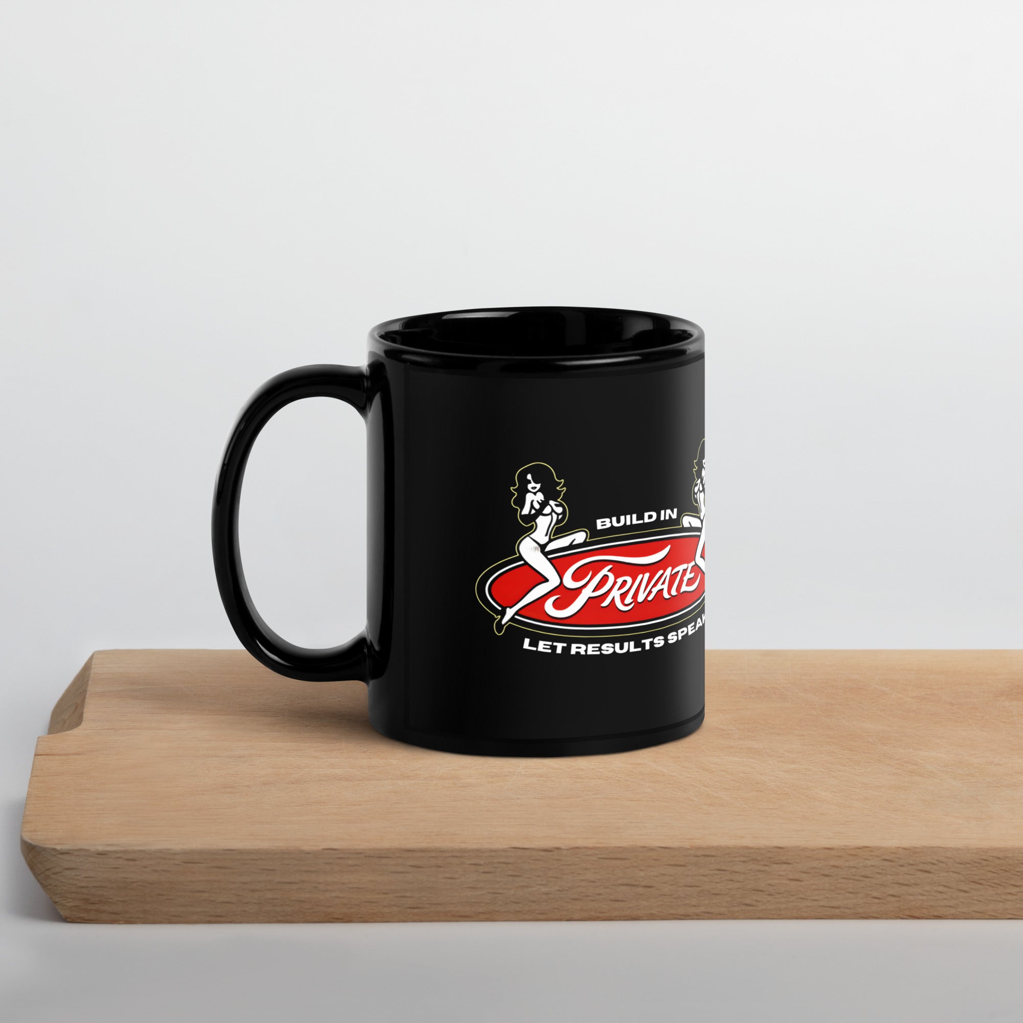 Buy Now Online Build In Private Let Results Speak Machiavelli Stoicism Quote Black Glossy Coffee Mug – Inspirational Philosophy - PRETIUM VICTORIAE© - https://pretium-victoriae.com