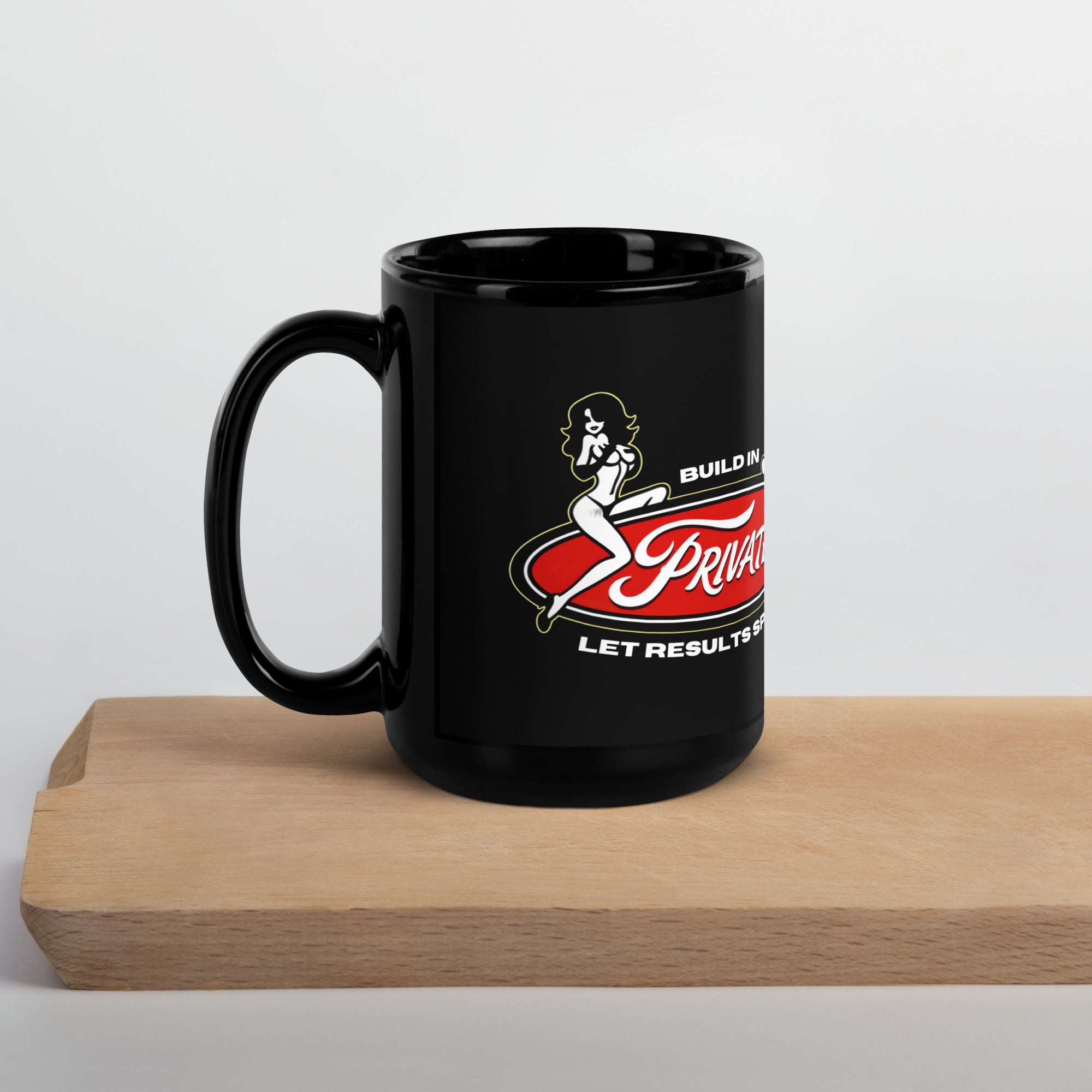 Buy Now Online Build In Private Let Results Speak Machiavelli Stoicism Quote Black Glossy Coffee Mug – Inspirational Philosophy - PRETIUM VICTORIAE© - https://pretium-victoriae.com