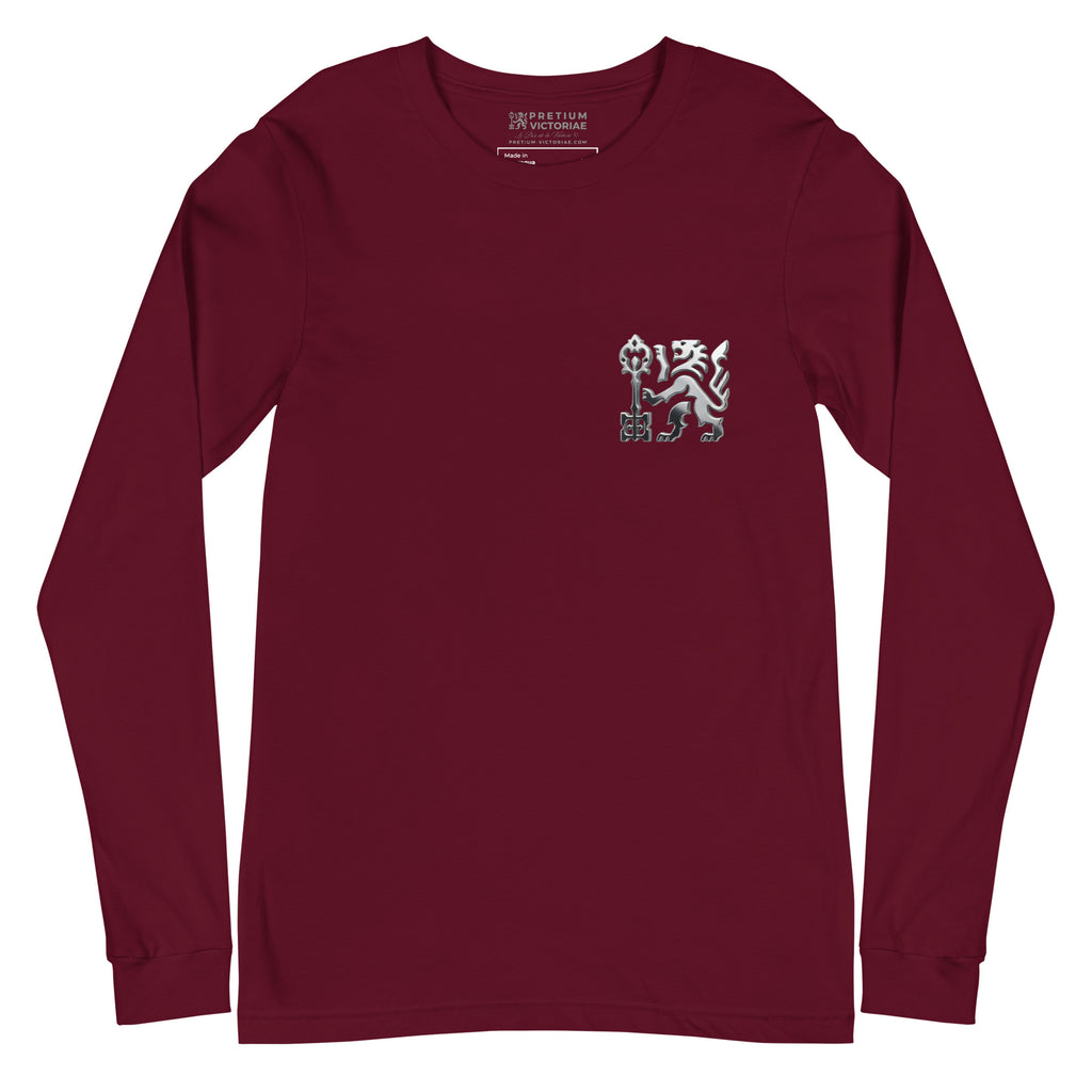 Buy Now Online Pretium Victoriae Chromium Lion Tshirt The Price of Victory Staple Unisex Long Sleeve Tee Inspirational Stoic Quote Motivational - PRETIUM VICTORIAE© - https://pretium-victoriae.com