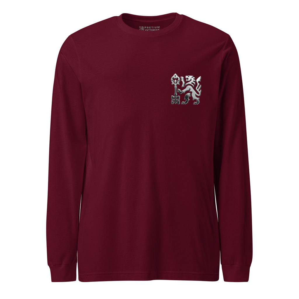 Buy Now Online Pretium Victoriae Chromium Lion Tshirt The Price of Victory Staple Unisex Long Sleeve Tee Inspirational Stoic Quote Motivational - PRETIUM VICTORIAE© - https://pretium-victoriae.com