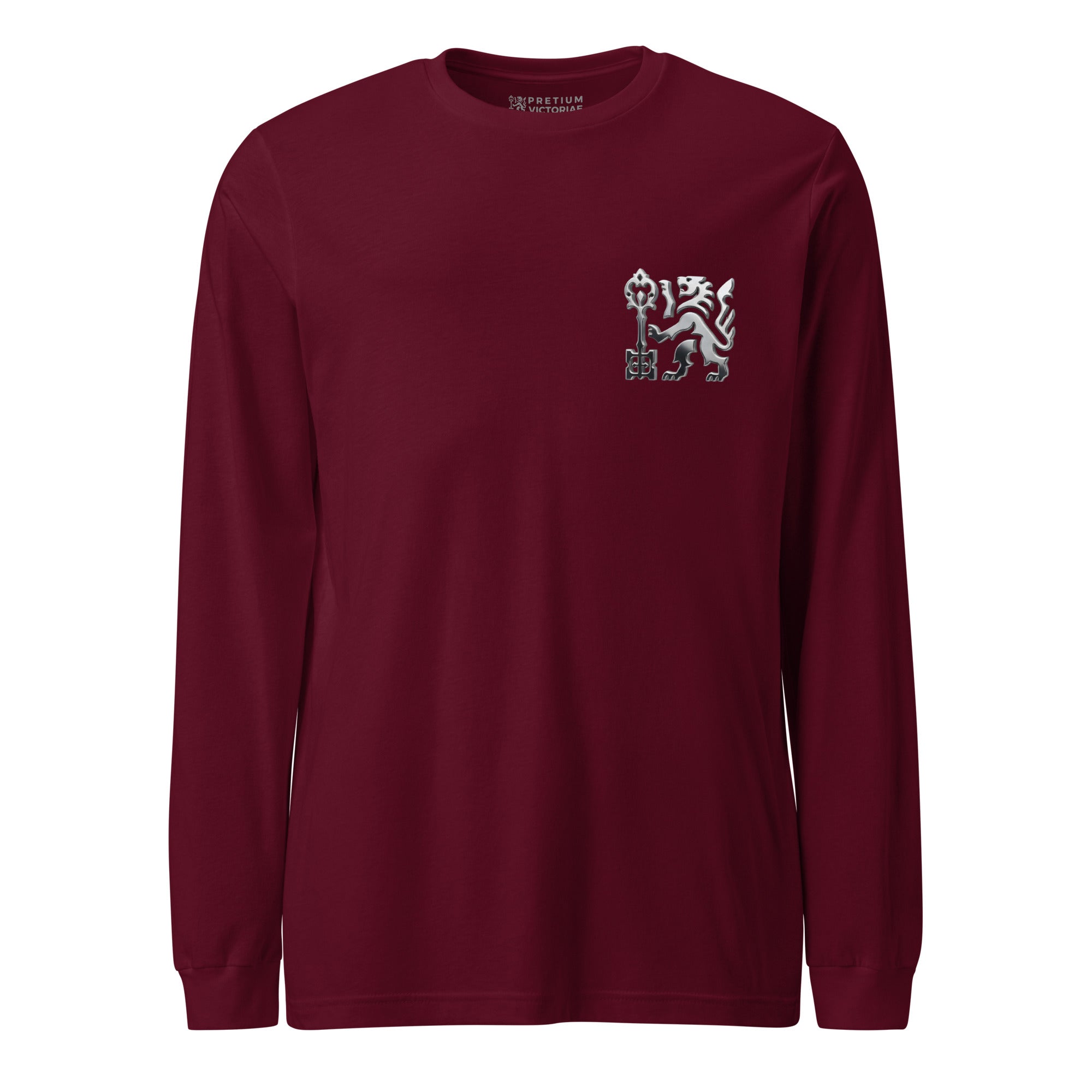 Buy Now Online Pretium Victoriae Chromium Lion Tshirt The Price of Victory Staple Unisex Long Sleeve Tee Inspirational Stoic Quote Motivational - PRETIUM VICTORIAE© - https://pretium-victoriae.com