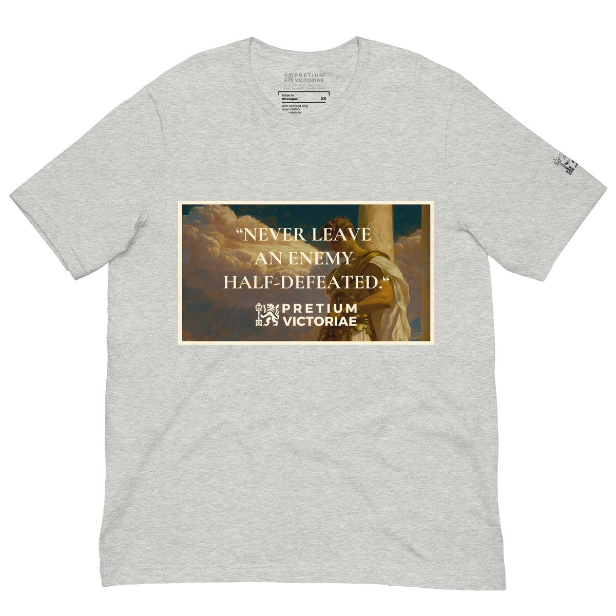 Buy Now Online PRETIUM VICTORIAE Never Leave an Ennemy Half-Defeated Machiavelli Unisex T-shirt Inspirational Stoicism Quote Motivational - PRETIUM VICTORIAE© - https://pretium-victoriae.com