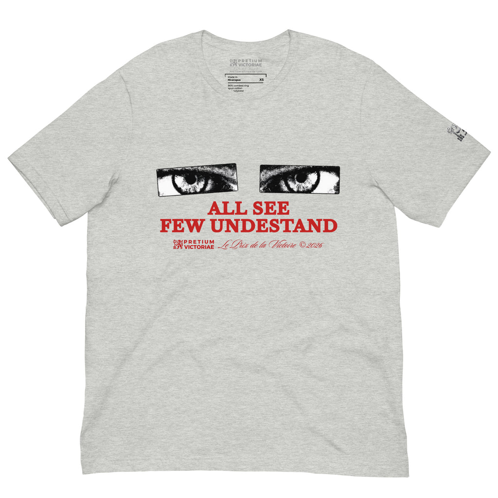 Buy Now Online PRETIUM VICTORIAE All See Few Understand Machiavelli Unisex T-shirt Inspirational Stoicism Quote Motivational - PRETIUM VICTORIAE© - https://pretium-victoriae.com