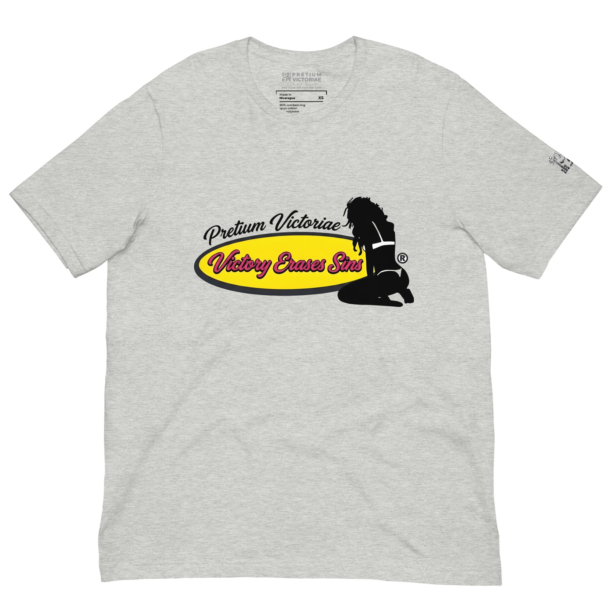 Buy Now Online PRETIUM VICTORIAE Victory Erases Sins Sexy Girl Machiavelli Unisex T-shirt Inspirational Stoicism Quote Motivational - PRETIUM VICTORIAE© - https://pretium-victoriae.com