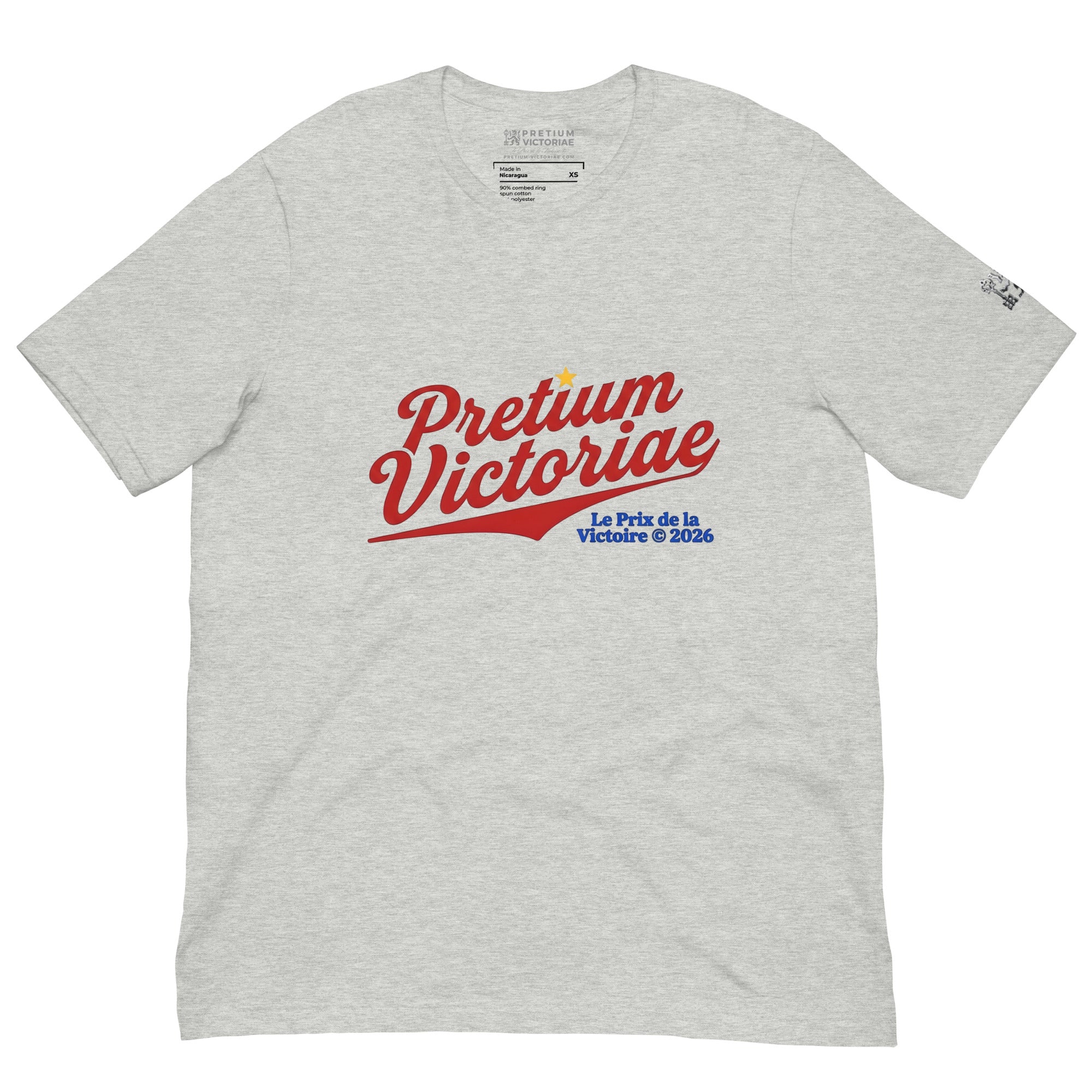 Buy Now Online PRETIUM VICTORIAE Red Swoosh Logo Machiavelli Unisex T-shirt Inspirational Stoicism Quote Motivational - PRETIUM VICTORIAE© - https://pretium-victoriae.com