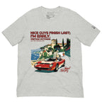 Buy Now Online PRETIUM VICTORIAE Nice Guys Finish Last I'm Early Saint Tropez France Machiavelli Unisex T-shirt Inspirational Stoic Quote Motivational - PRETIUM VICTORIAE© - https://pretium-victoriae.com