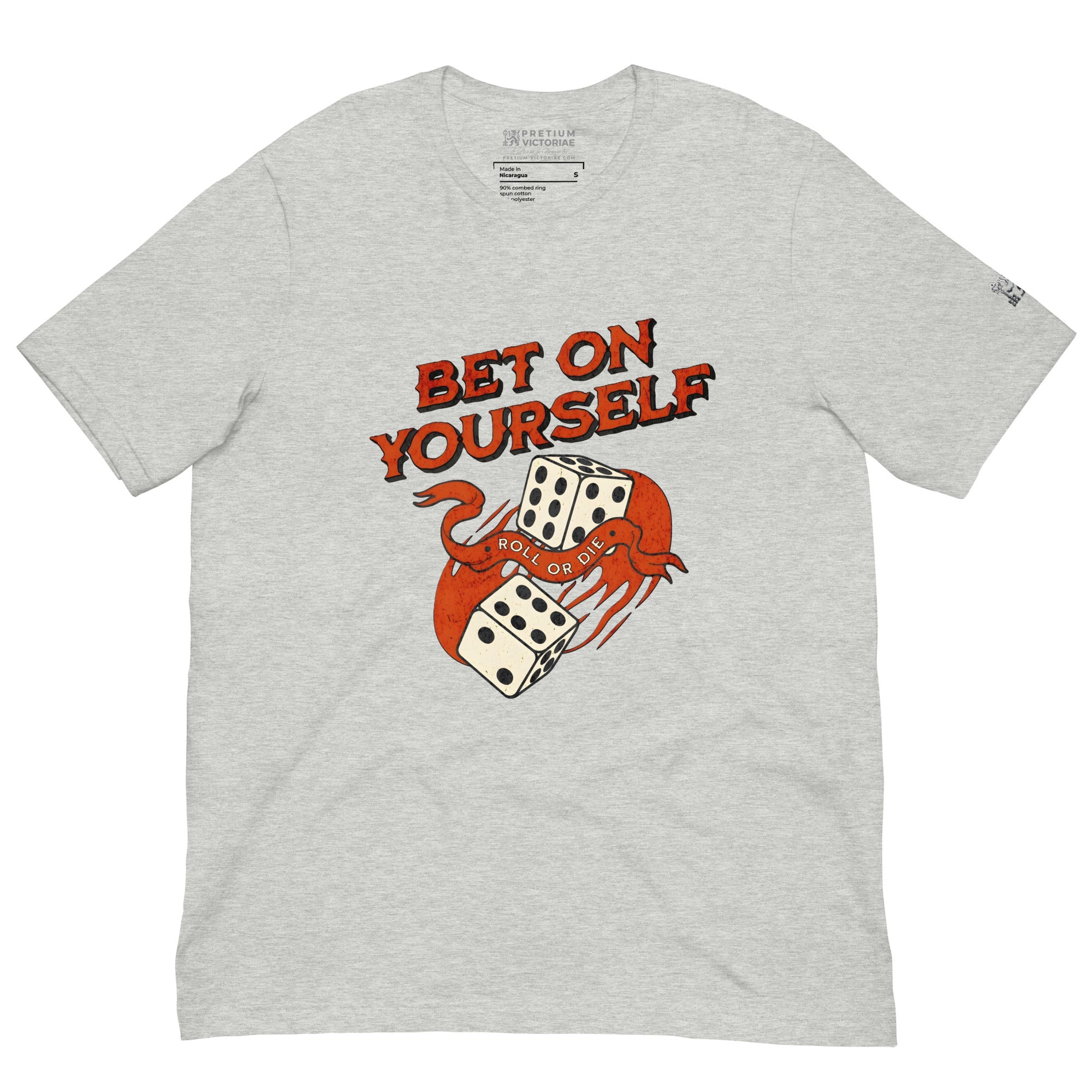 Buy Now Online Bet On Yourself Roll Or Die Dice Machiavelli Unisex T-shirt Inspirational Stoic Quote Motivational Philosophy - PRETIUM VICTORIAE© - https://pretium-victoriae.com
