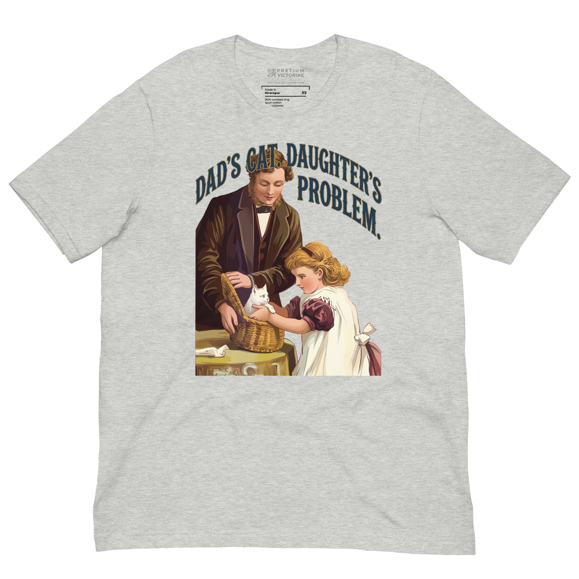 Buy Now Online Funny Dad Cat Daughter's Problem T-Shirt – Matching Family Shirt for Fathers - PRETIUM VICTORIAE© - https://pretium-victoriae.com