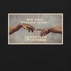 Buy Now Online PRETIUM VICTORIAE Win First Explain Later Machiavelli Unisex T-shirt Inspirational Stoicism Quote Motivational - PRETIUM VICTORIAE© - https://pretium-victoriae.com
