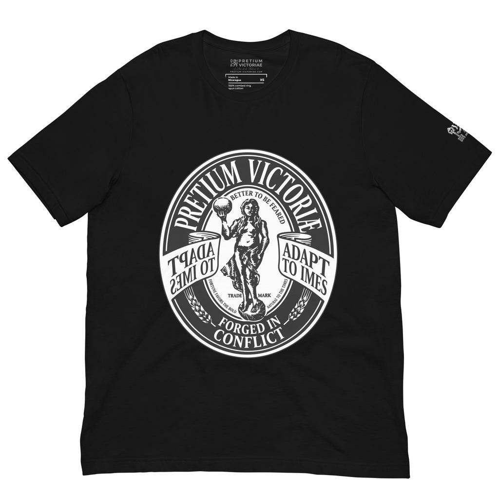 Buy Now Online PRETIUM VICTORIAE Forged In Conflict Better to be Feared Machiavelli Unisex T-shirt Inspirational Stoicism Quote Motivational - PRETIUM VICTORIAE© - https://pretium-victoriae.com