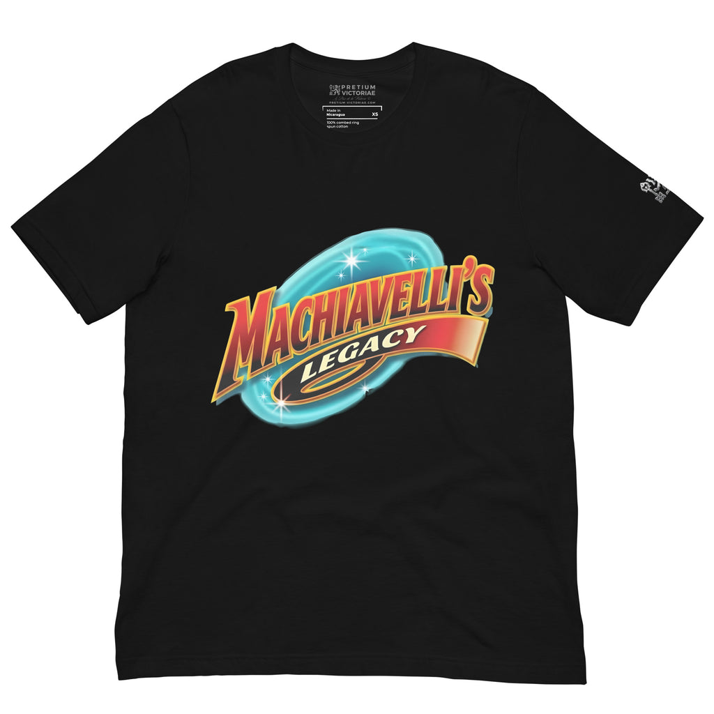 Buy Now Online PRETIUM VICTORIAE Machiavelli's Legacy Unisex T-shirt Inspirational Stoicism Quote Motivational - PRETIUM VICTORIAE© - https://pretium-victoriae.com