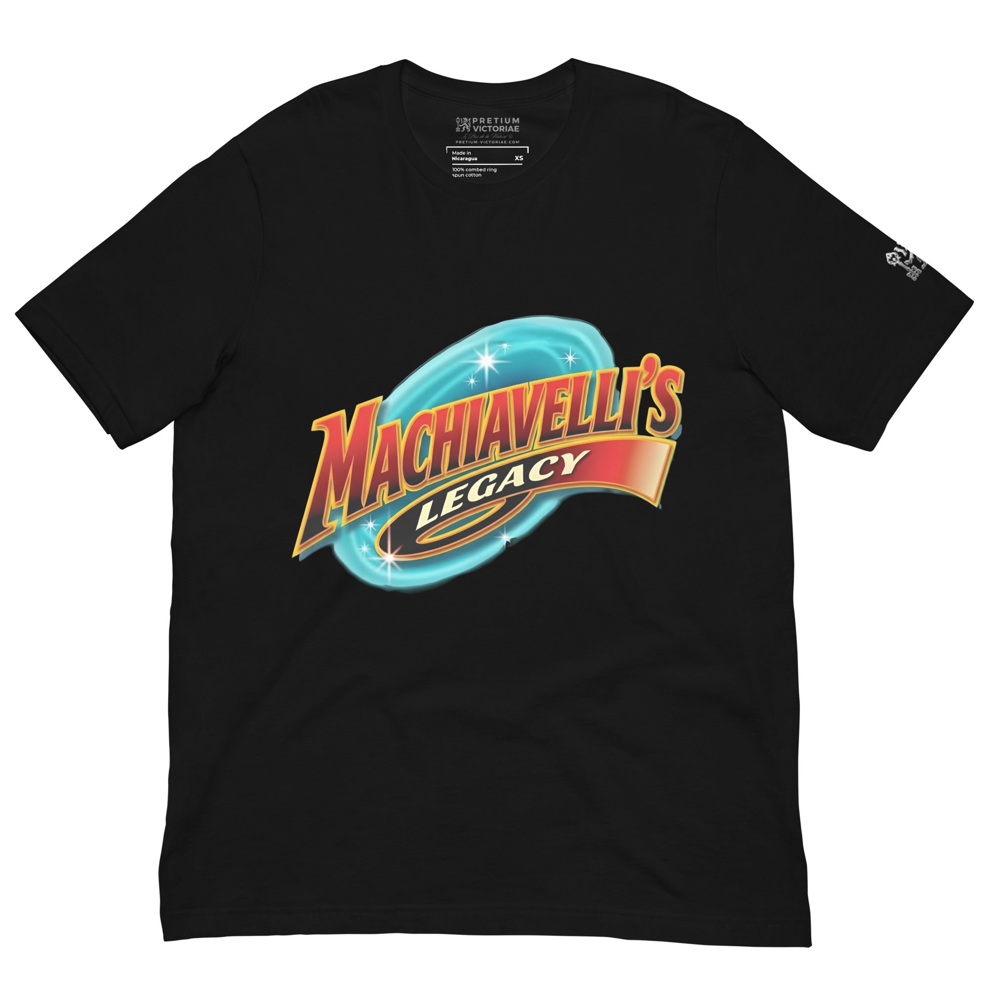 Buy Now Online PRETIUM VICTORIAE Machiavelli's Legacy Unisex T-shirt Inspirational Stoicism Quote Motivational - PRETIUM VICTORIAE© - https://pretium-victoriae.com