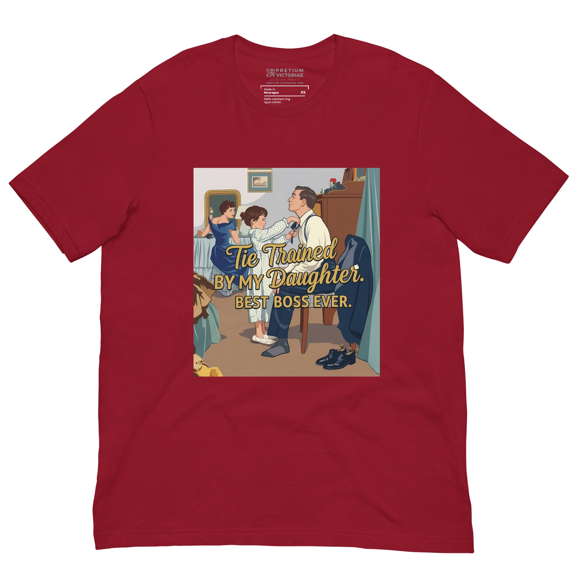 Buy Now Online Funny Dad & Daughter T-Shirt / Tie Trained – Matching Family Shirt for Dads and Daughters - PRETIUM VICTORIAE© - https://pretium-victoriae.com