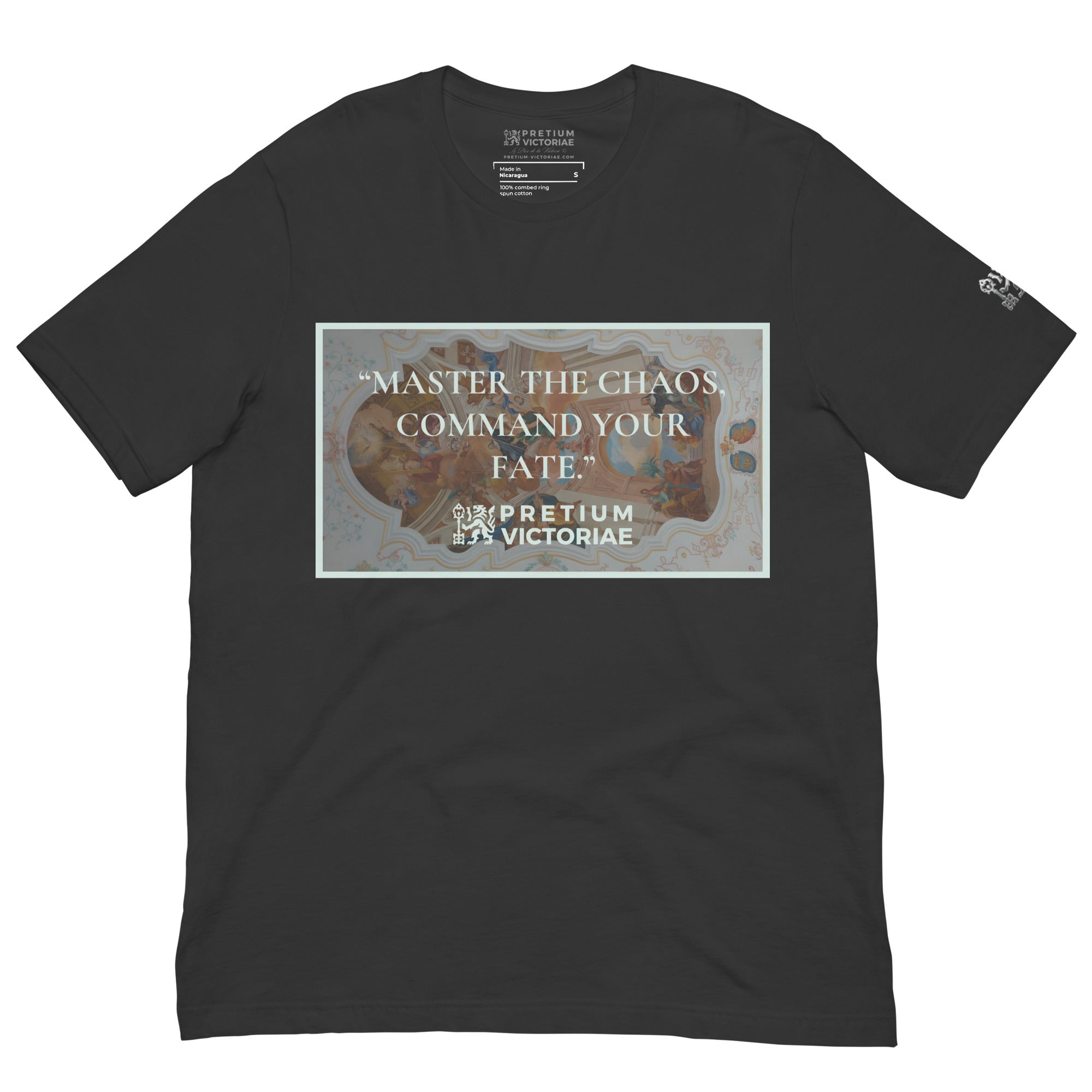 Buy Now Online PRETIUM VICTORIAE Master the Chaos Command Your Fate Machiavelli Unisex T-shirt Inspirational Stoicism Quote Motivational - PRETIUM VICTORIAE© - https://pretium-victoriae.com