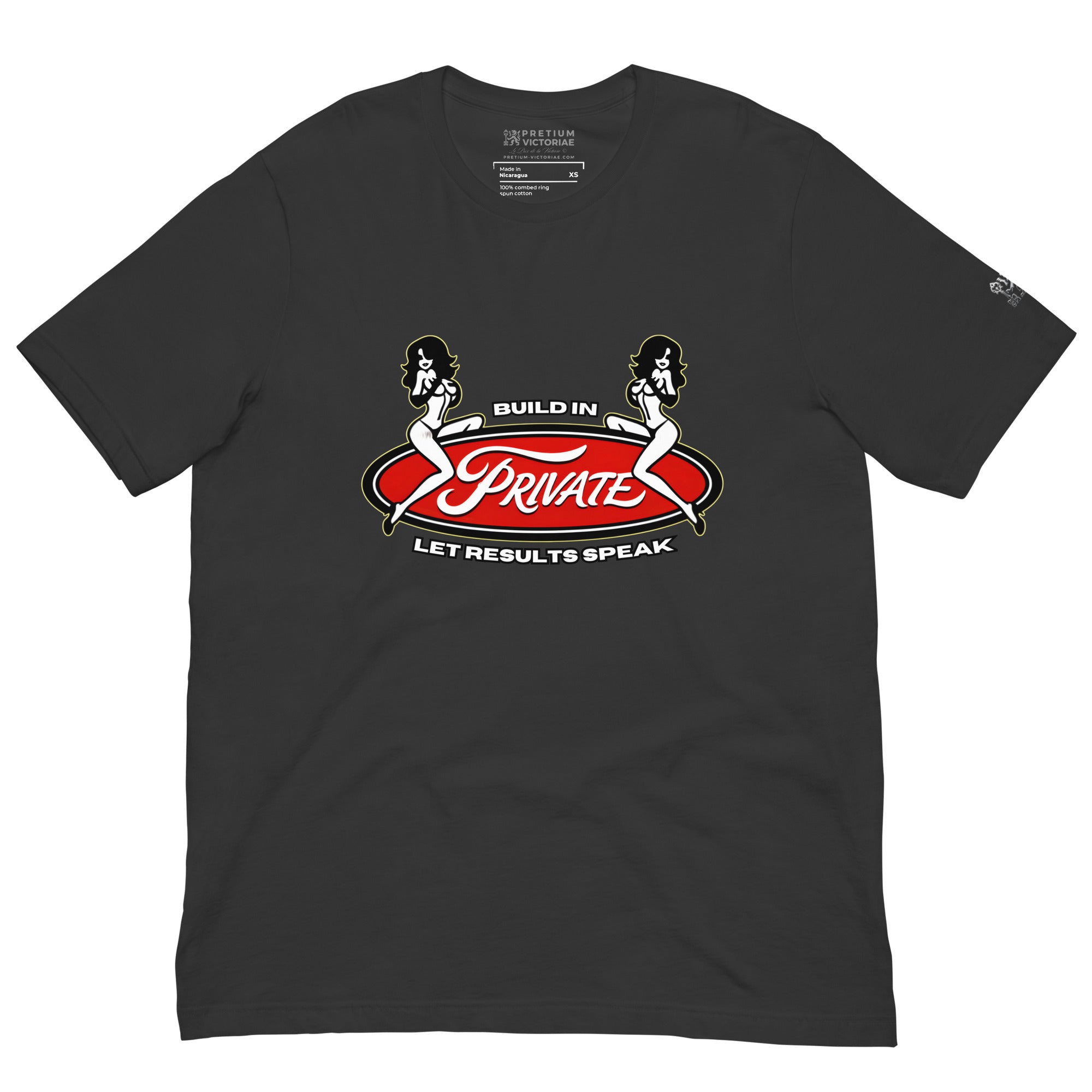 Buy Now Online PRETIUM VICTORIAE Build In Private Let Results Speak Sexy Girls Machiavelli Unisex T-shirt Inspirational Stoic Quote Motivational - PRETIUM VICTORIAE© - https://pretium-victoriae.com