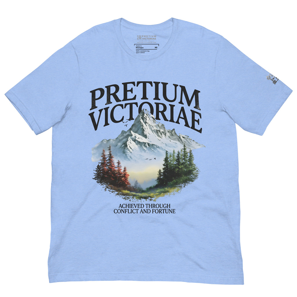 Buy Now Online PRETIUM VICTORIAE Achieved Through Conflict And Fortune Machiavelli Unisex T-shirt Inspirational Stoicism Quote Motivational - PRETIUM VICTORIAE© - https://pretium-victoriae.com