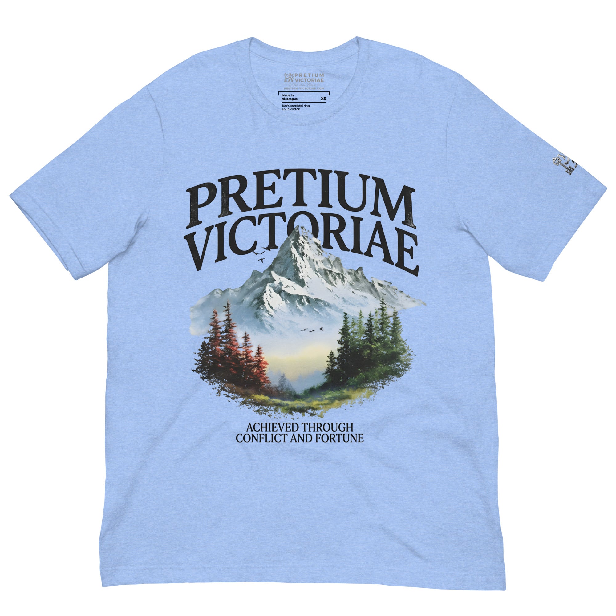 Buy Now Online PRETIUM VICTORIAE Achieved Through Conflict And Fortune Machiavelli Unisex T-shirt Inspirational Stoicism Quote Motivational - PRETIUM VICTORIAE© - https://pretium-victoriae.com