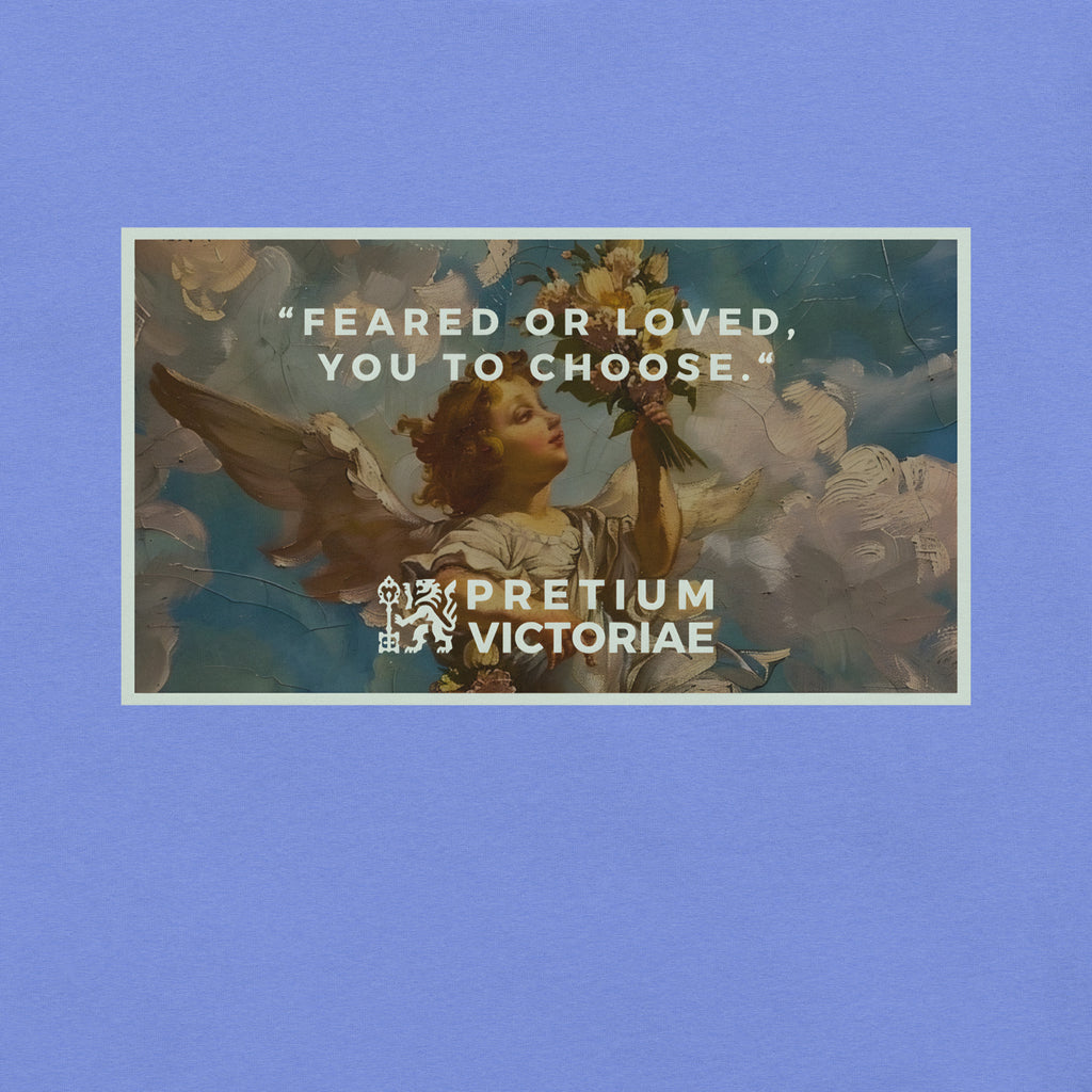 Buy Now Online PRETIUM VICTORIAE Feared Or Loved You To Choose Machiavelli Unisex T-shirt Inspirational Stoicism Quote Motivational - PRETIUM VICTORIAE© - https://pretium-victoriae.com