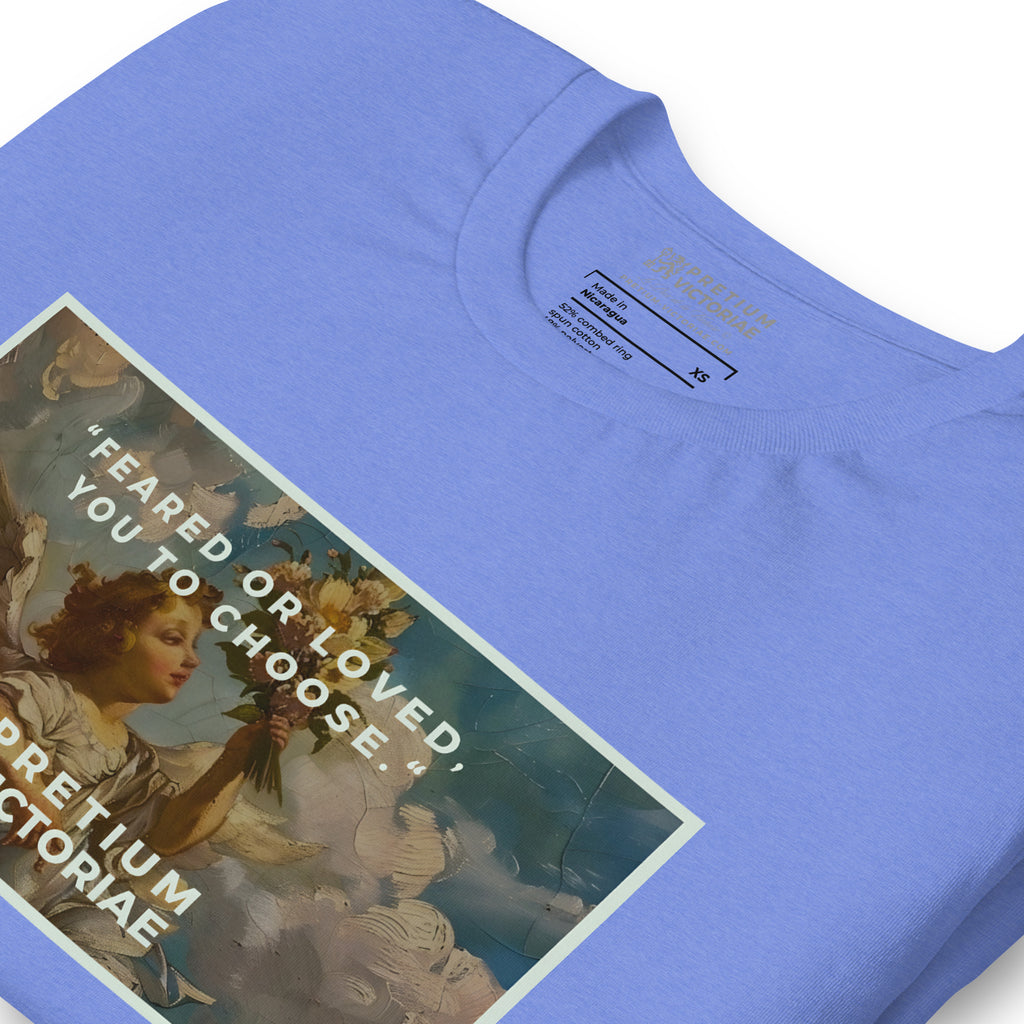 Buy Now Online PRETIUM VICTORIAE Feared Or Loved You To Choose Machiavelli Unisex T-shirt Inspirational Stoicism Quote Motivational - PRETIUM VICTORIAE© - https://pretium-victoriae.com