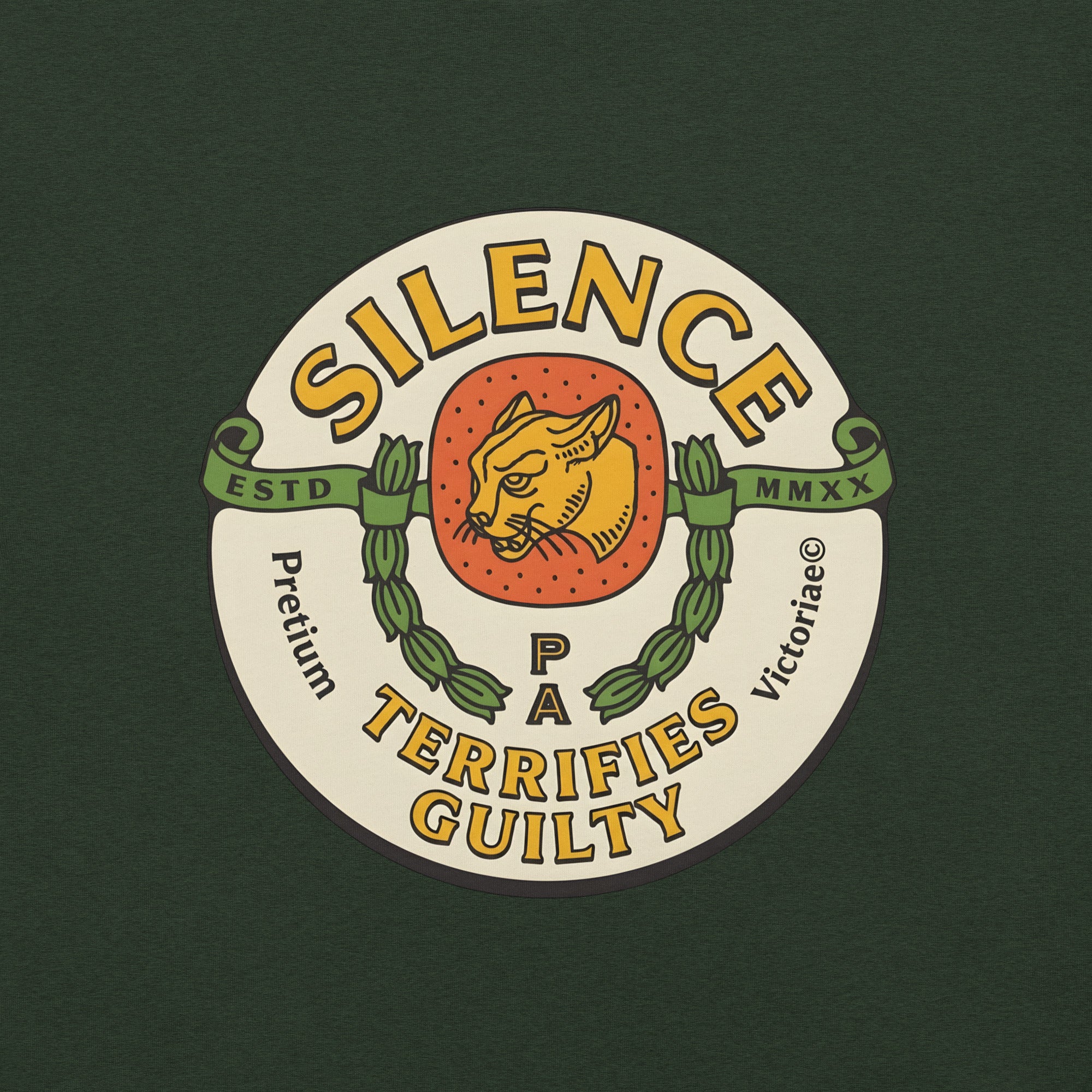 Buy Now Online PRETIUM VICTORIAE Silence Terrifies Guilty Machiavelli Unisex T-shirt Inspirational Stoic Quote Motivational Philosophy - PRETIUM VICTORIAE© - https://pretium-victoriae.com