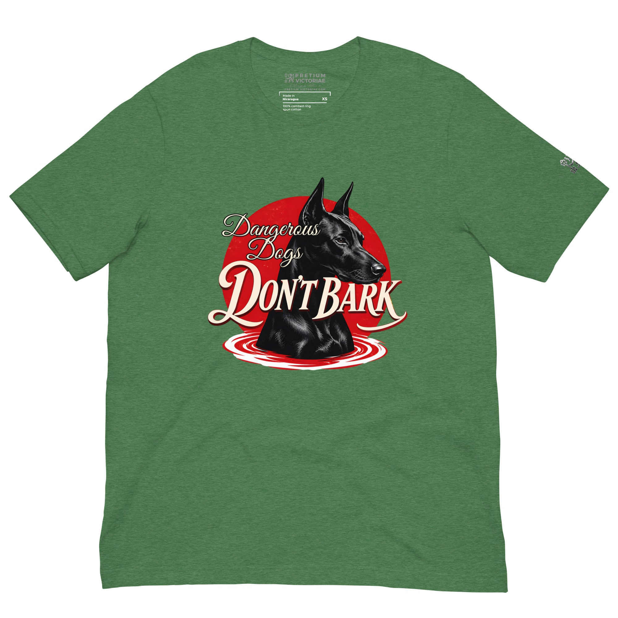 Buy Now Online Dangerous Dogs Don't Bark Black Doberman Machiavelli Unisex T-shirt Inspirational Stoic Quote Motivational Philosophy - PRETIUM VICTORIAE© - https://pretium-victoriae.com