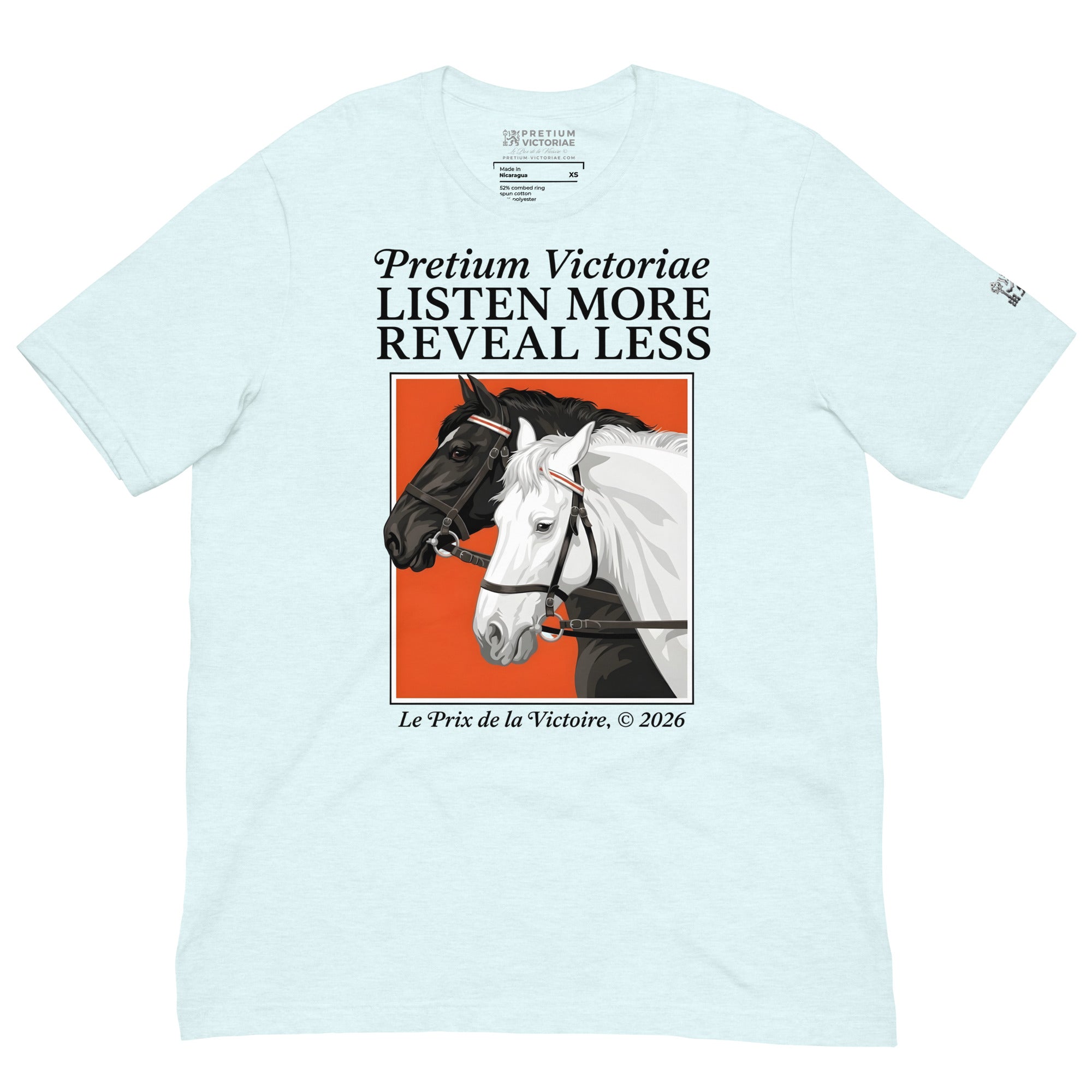 Buy Now Online PRETIUM VICTORIAE™ Listen More Reveal Less Machiavelli Unisex T-shirt Inspirational Stoicism Quote Motivational - PRETIUM VICTORIAE© - https://pretium-victoriae.com