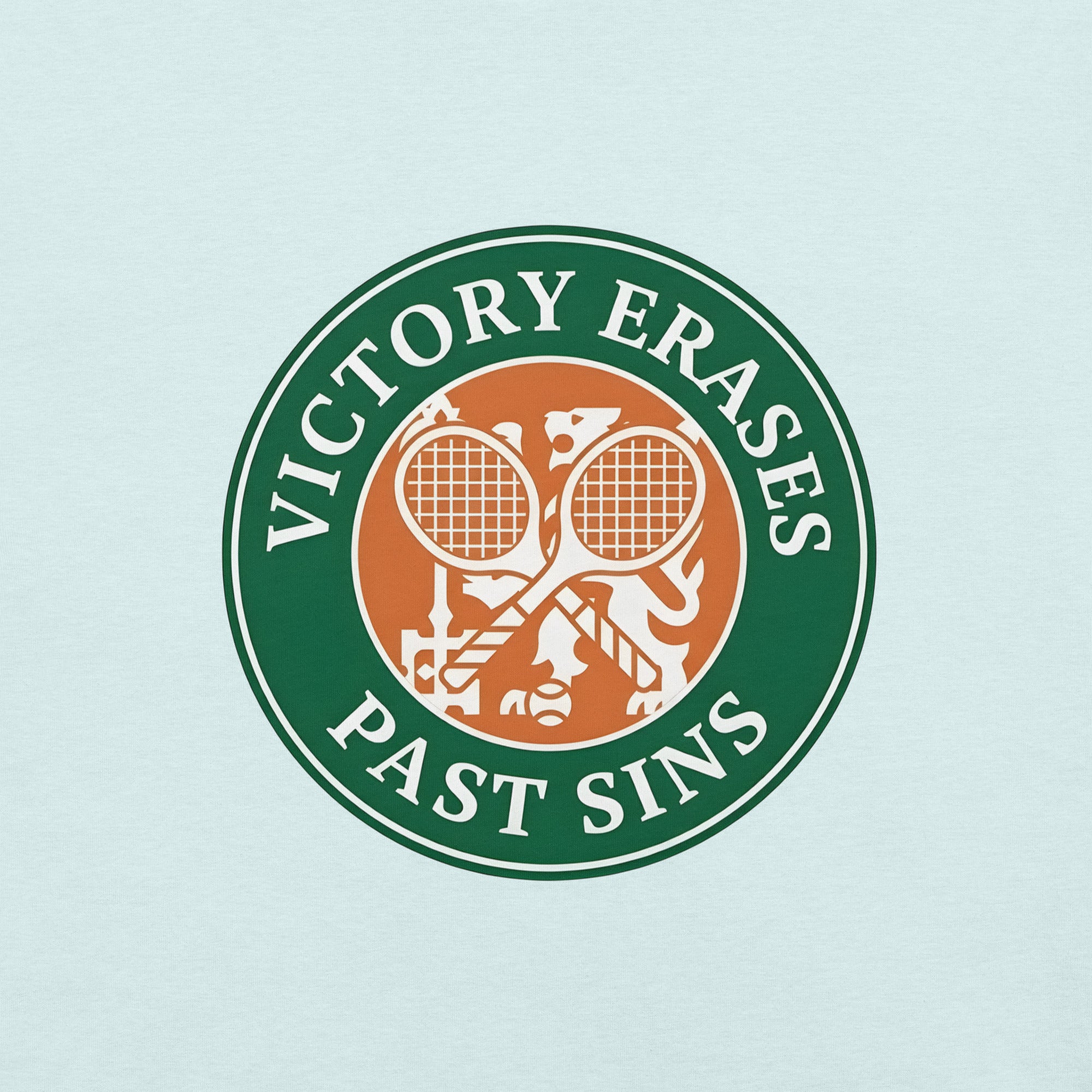 Buy Now Online PRETIUM VICTORIAE™ Victory Erases Past Sins Tennis Machiavelli Unisex T-shirt Inspirational Stoic Quote Motivational - PRETIUM VICTORIAE© - https://pretium-victoriae.com