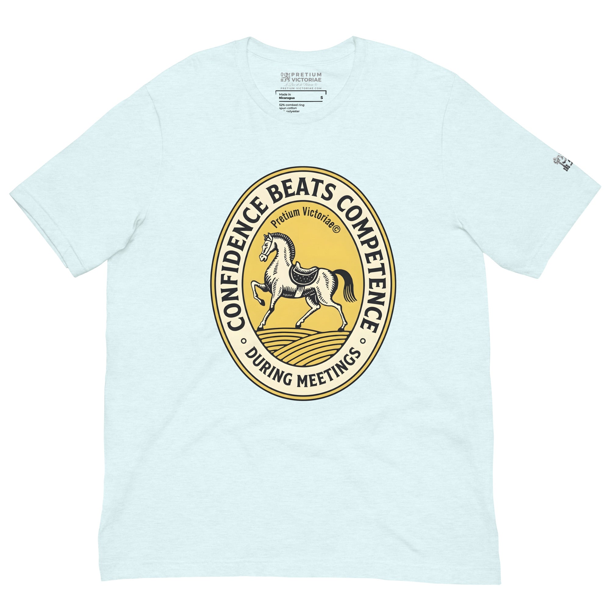 Buy Now Online Confidence Beats Competence During Meetings Machiavelli Unisex T-shirt Inspirational Stoic Quote Motivational Philosophy - PRETIUM VICTORIAE© - https://pretium-victoriae.com