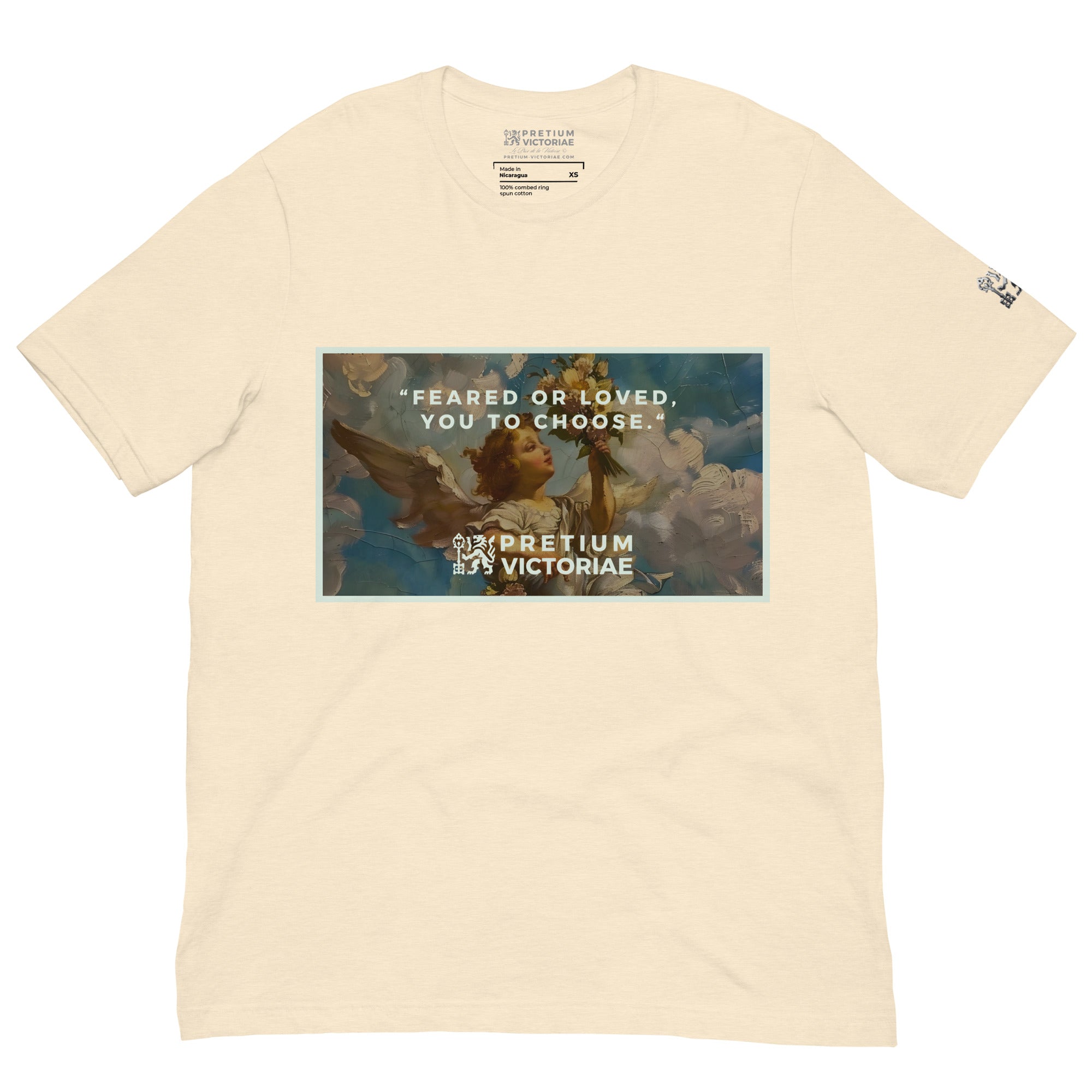 Buy Now Online PRETIUM VICTORIAE Feared Or Loved You To Choose Machiavelli Unisex T-shirt Inspirational Stoicism Quote Motivational - PRETIUM VICTORIAE© - https://pretium-victoriae.com