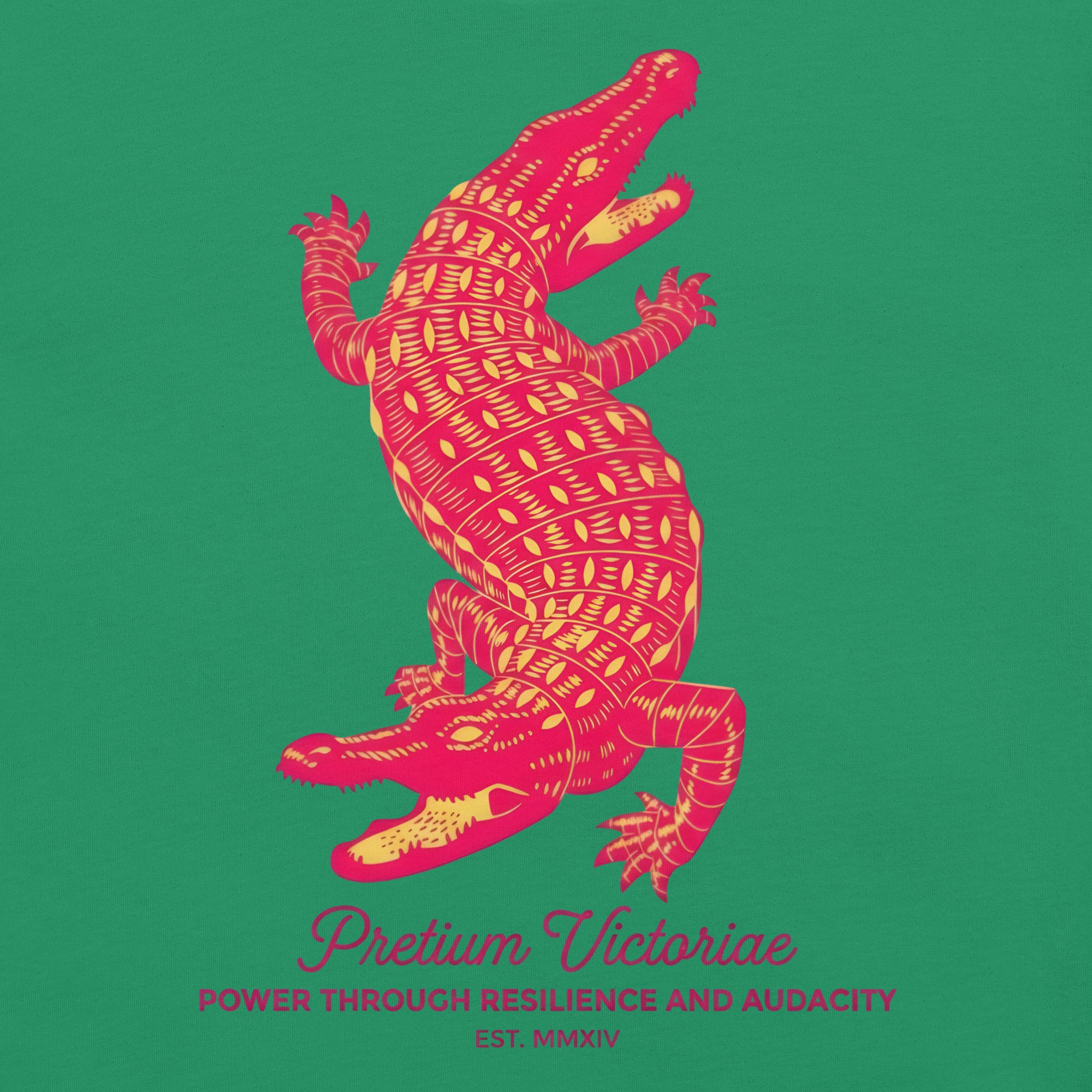 Buy Now Online PRETIUM VICTORIAE Power Through Resilience Red Crocodile Machiavelli Unisex T-shirt Inspirational Stoicism Quote Motivational - PRETIUM VICTORIAE© - https://pretium-victoriae.com