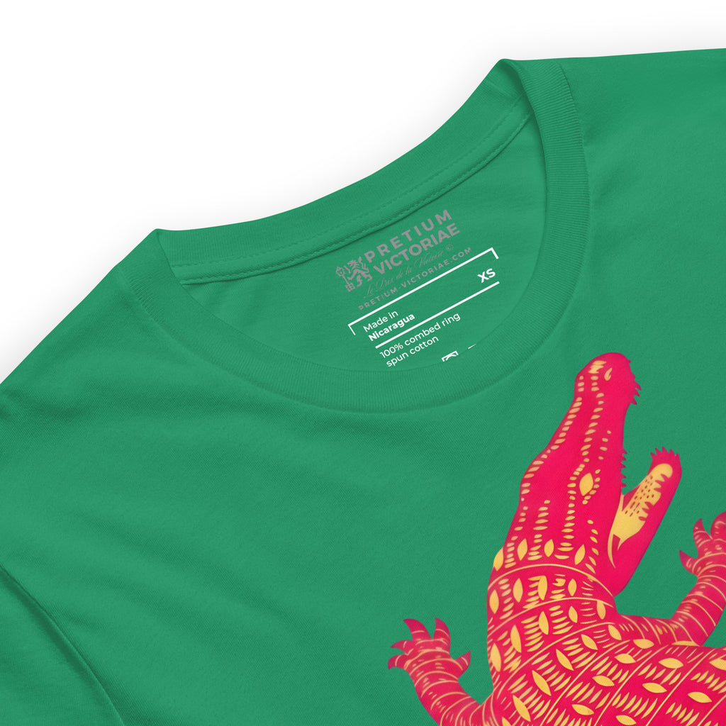 Buy Now Online PRETIUM VICTORIAE Power Through Resilience Red Crocodile Machiavelli Unisex T-shirt Inspirational Stoicism Quote Motivational - PRETIUM VICTORIAE© - https://pretium-victoriae.com
