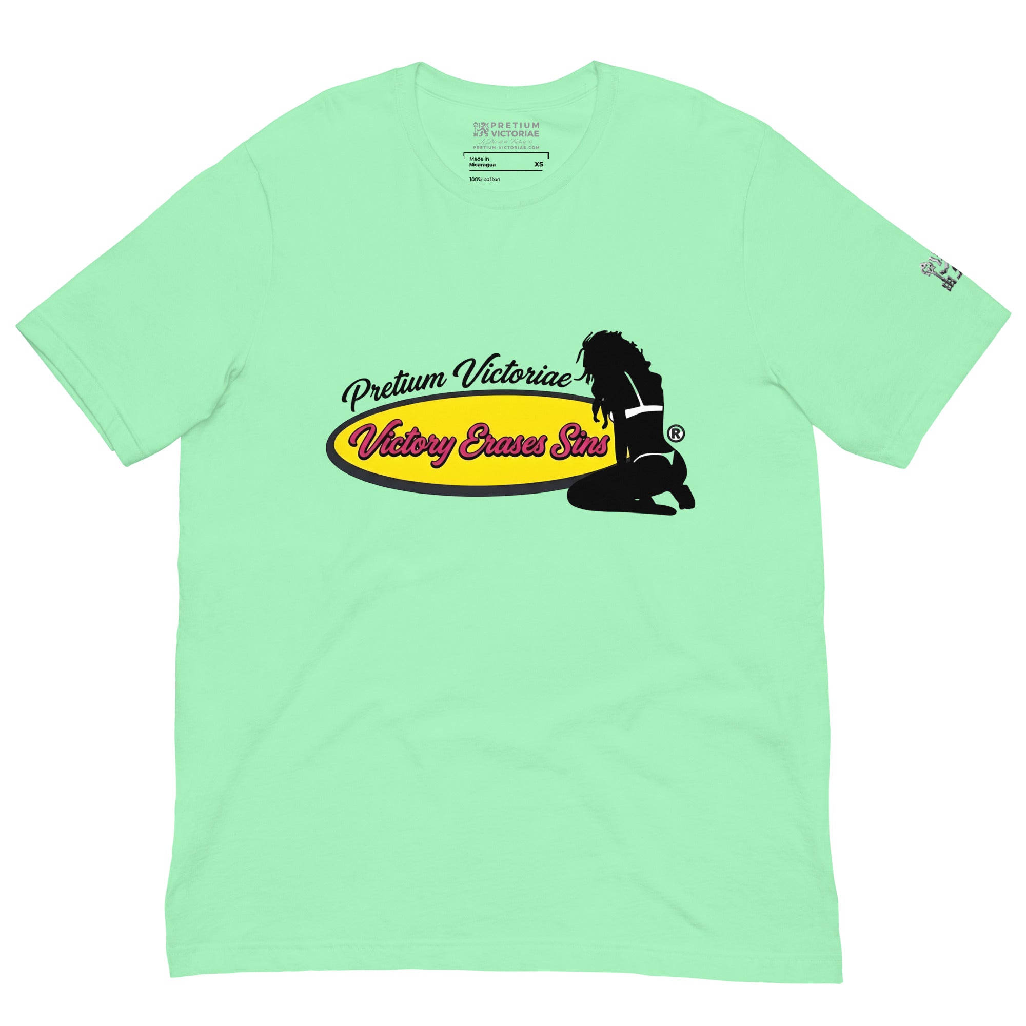Buy Now Online PRETIUM VICTORIAE Victory Erases Sins Sexy Girl Machiavelli Unisex T-shirt Inspirational Stoicism Quote Motivational - PRETIUM VICTORIAE© - https://pretium-victoriae.com