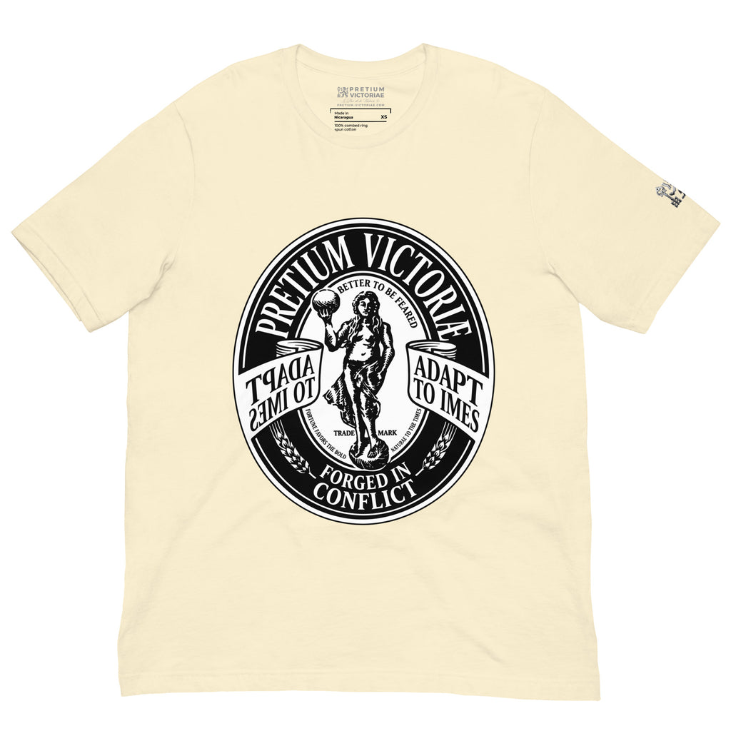 Buy Now Online PRETIUM VICTORIAE Forged In Conflict Better to be Feared Machiavelli Unisex T-shirt Inspirational Stoicism Quote Motivational - PRETIUM VICTORIAE© - https://pretium-victoriae.com