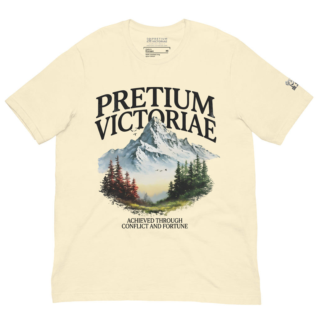 Buy Now Online PRETIUM VICTORIAE Achieved Through Conflict And Fortune Machiavelli Unisex T-shirt Inspirational Stoicism Quote Motivational - PRETIUM VICTORIAE© - https://pretium-victoriae.com