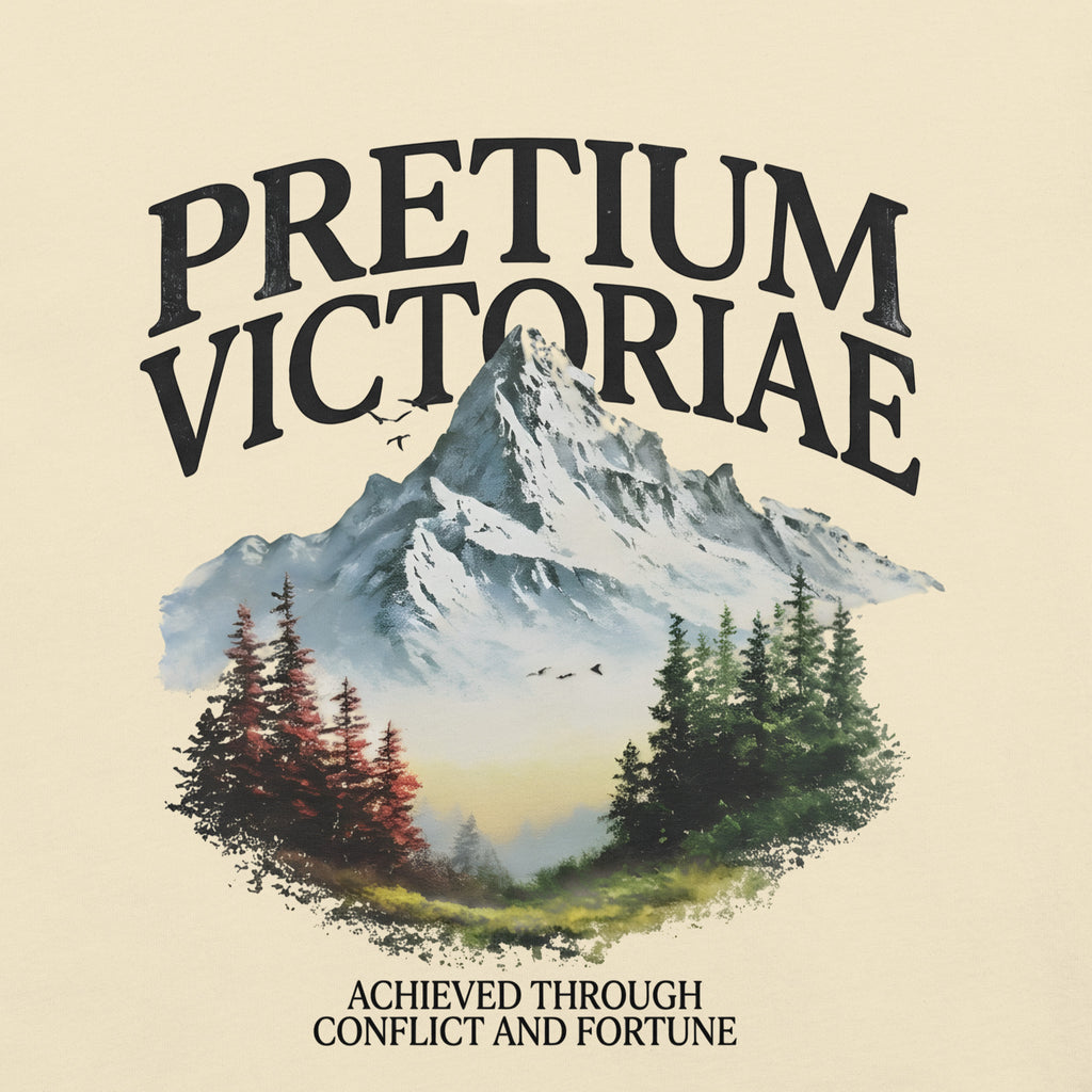 Buy Now Online PRETIUM VICTORIAE Achieved Through Conflict And Fortune Machiavelli Unisex T-shirt Inspirational Stoicism Quote Motivational - PRETIUM VICTORIAE© - https://pretium-victoriae.com
