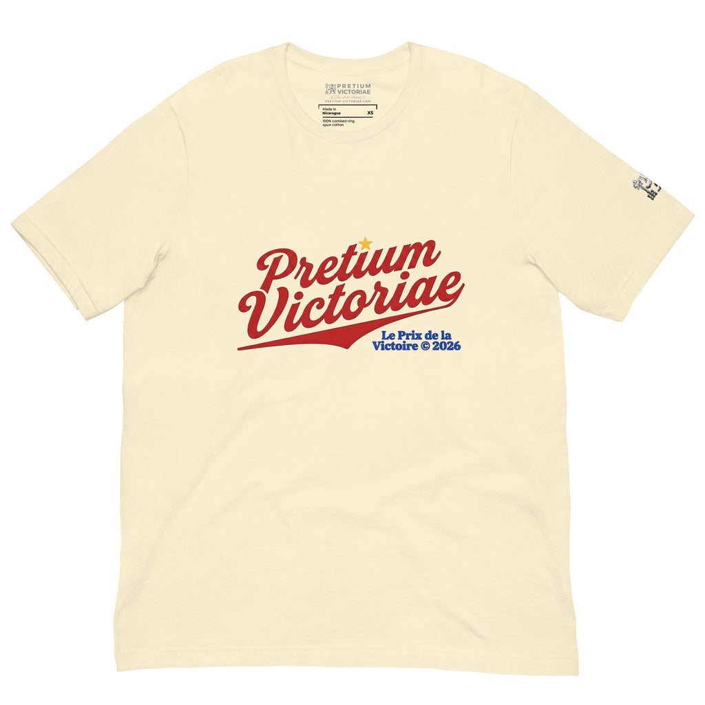 Buy Now Online PRETIUM VICTORIAE Red Swoosh Logo Machiavelli Unisex T-shirt Inspirational Stoicism Quote Motivational - PRETIUM VICTORIAE© - https://pretium-victoriae.com