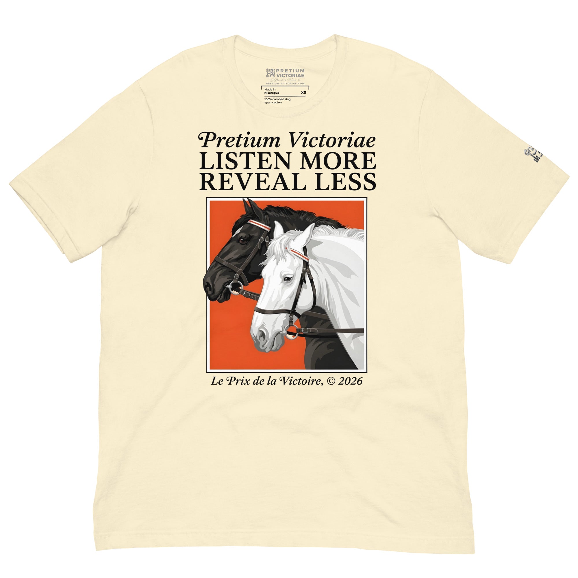 Buy Now Online PRETIUM VICTORIAE™ Listen More Reveal Less Machiavelli Unisex T-shirt Inspirational Stoicism Quote Motivational - PRETIUM VICTORIAE© - https://pretium-victoriae.com