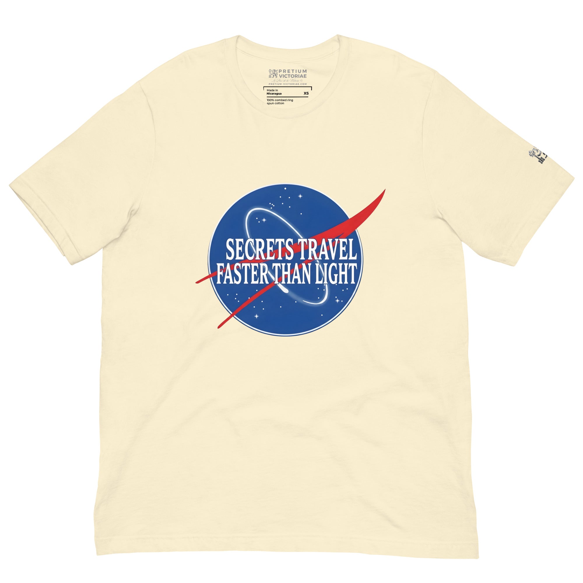 Buy Now Online Secrets Travel Faster Than Light Machiavelli Unisex T-shirt Inspirational Stoic Quote Motivational Philosophy - PRETIUM VICTORIAE© - https://pretium-victoriae.com