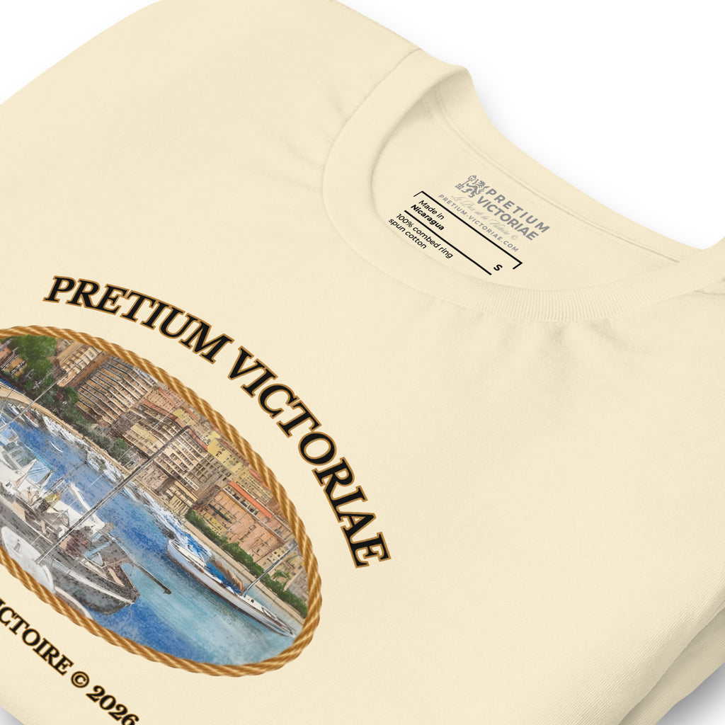 Buy Now Online PRETIUM VICTORIAE Monaco French Rivieira Machiavelli Unisex T-shirt Inspirational Stoicism Quote Motivational - PRETIUM VICTORIAE© - https://pretium-victoriae.com
