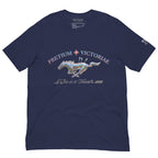Buy Now Online PRETIUM VICTORIAE Iridescent Victory Running Horse Le Prix de la Victoire Machiavelli Unisex T-shirt Inspirational Stoicism Quote Motivational - PRETIUM VICTORIAE© - https://pretium-victoriae.com