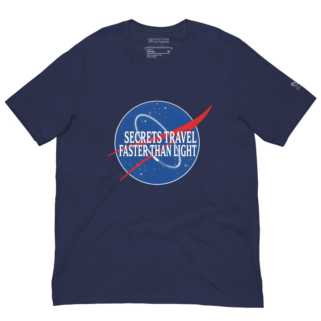 Buy Now Online Secrets Travel Faster Than Light Machiavelli Unisex T-shirt Inspirational Stoic Quote Motivational Philosophy - PRETIUM VICTORIAE© - https://pretium-victoriae.com