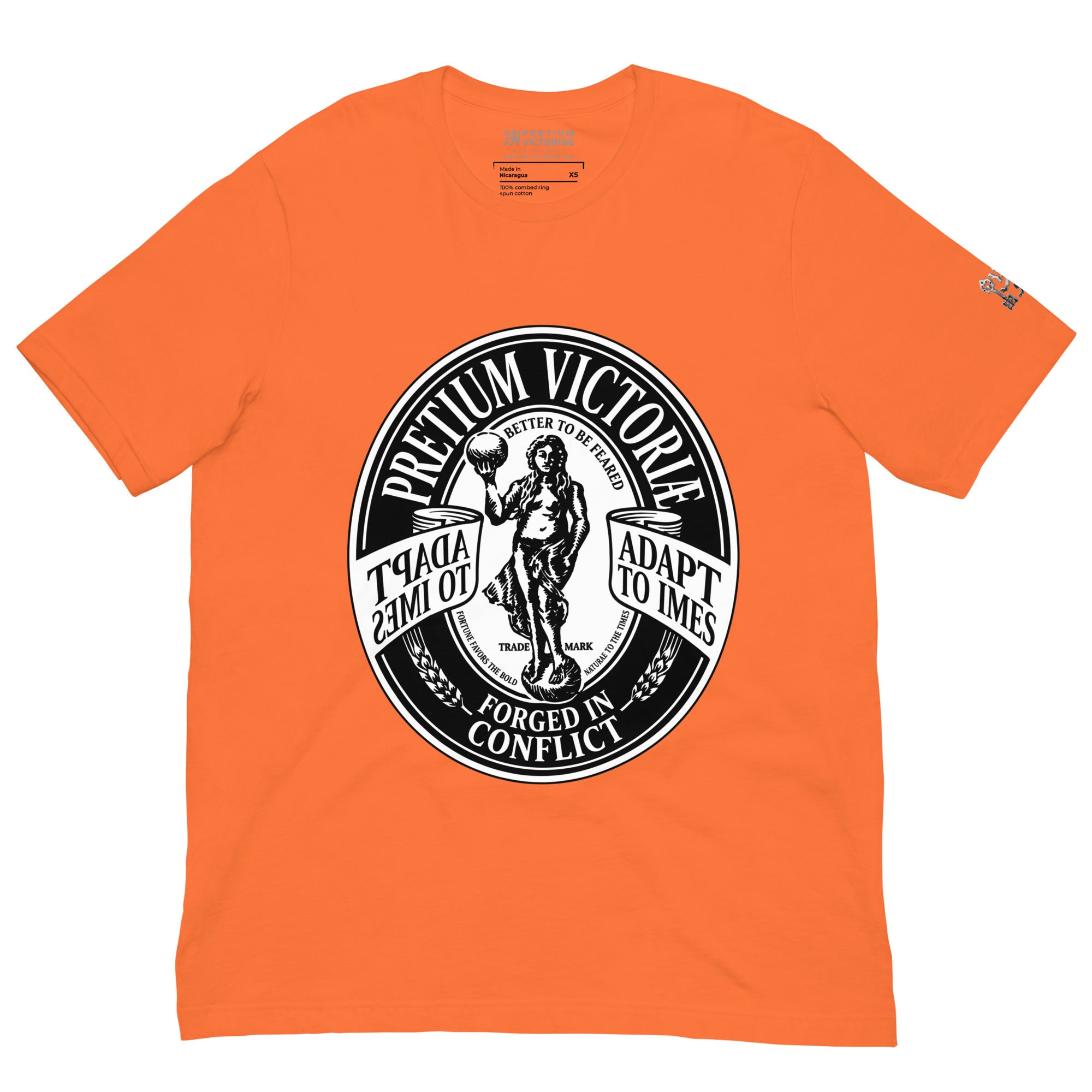 Buy Now Online PRETIUM VICTORIAE Forged In Conflict Better to be Feared Machiavelli Unisex T-shirt Inspirational Stoicism Quote Motivational - PRETIUM VICTORIAE© - https://pretium-victoriae.com