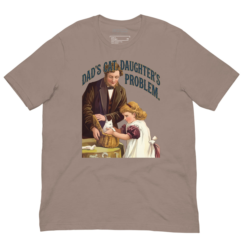 Buy Now Online Funny Dad Cat Daughter's Problem T-Shirt – Matching Family Shirt for Fathers - PRETIUM VICTORIAE© - https://pretium-victoriae.com