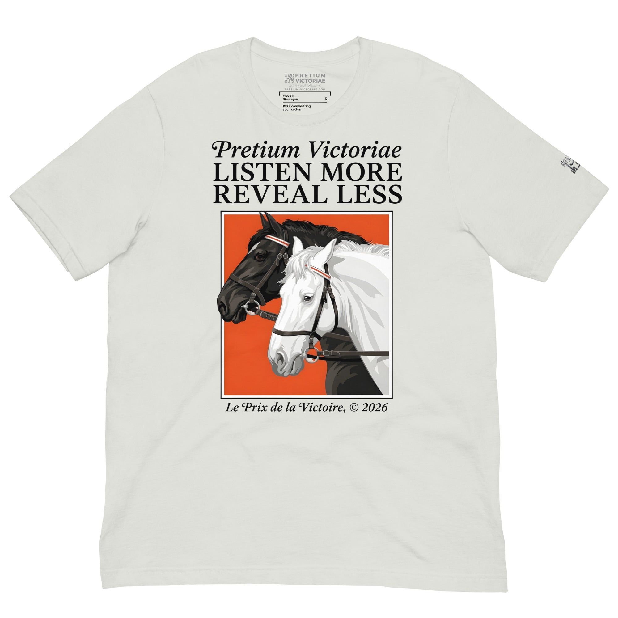 Buy Now Online PRETIUM VICTORIAE™ Listen More Reveal Less Machiavelli Unisex T-shirt Inspirational Stoicism Quote Motivational - PRETIUM VICTORIAE© - https://pretium-victoriae.com