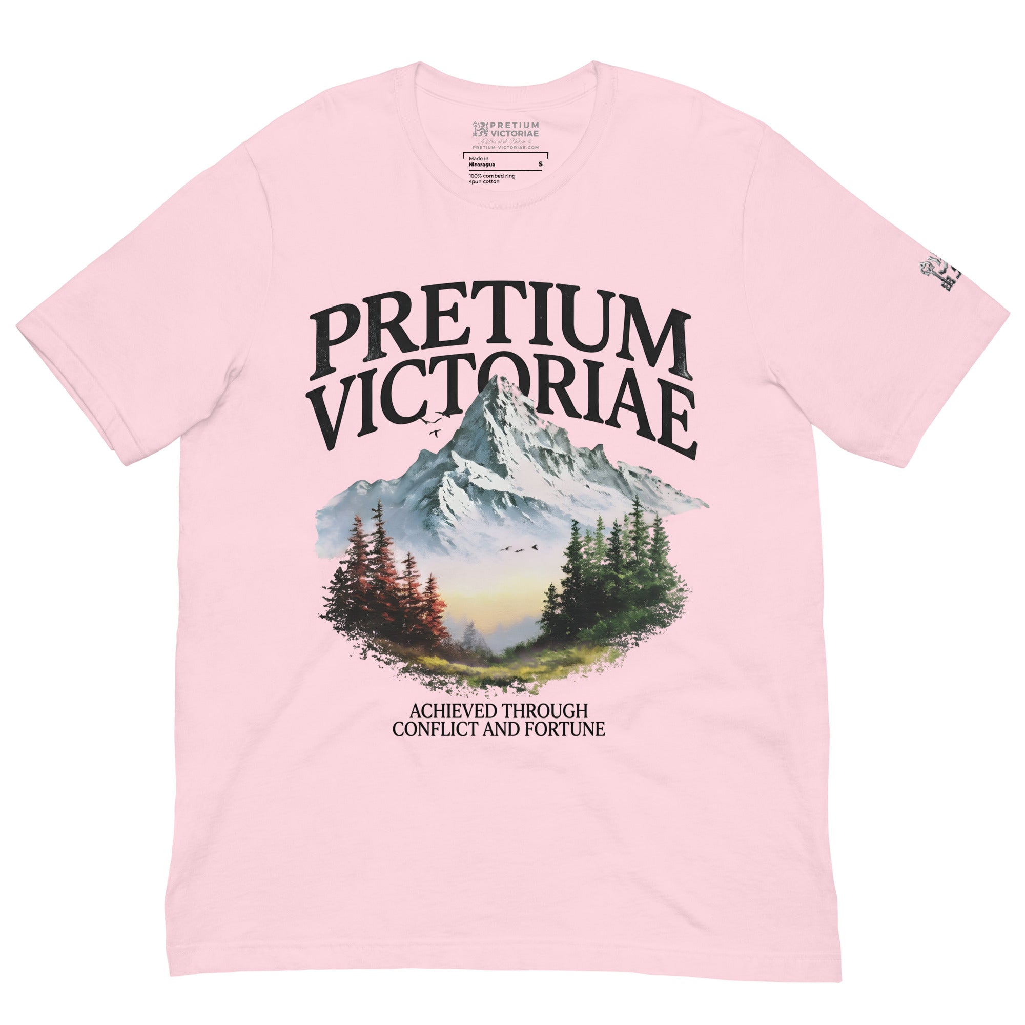 Buy Now Online PRETIUM VICTORIAE Achieved Through Conflict And Fortune Machiavelli Unisex T-shirt Inspirational Stoicism Quote Motivational - PRETIUM VICTORIAE© - https://pretium-victoriae.com