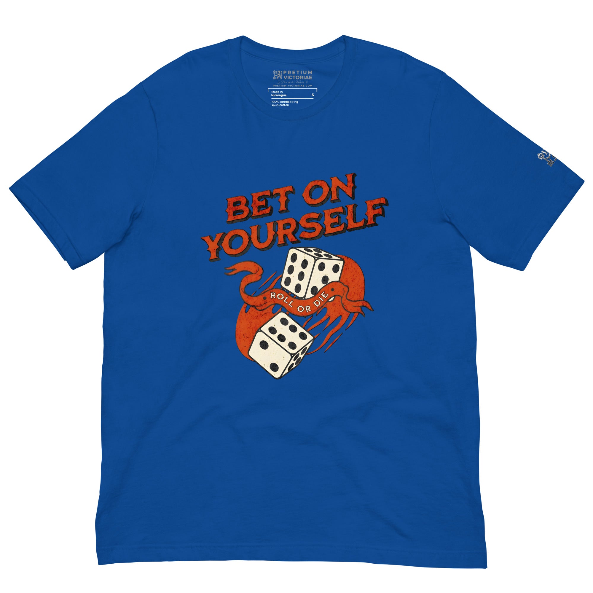 Buy Now Online Bet On Yourself Roll Or Die Dice Machiavelli Unisex T-shirt Inspirational Stoic Quote Motivational Philosophy - PRETIUM VICTORIAE© - https://pretium-victoriae.com