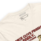 Buy Now Online PRETIUM VICTORIAE Nice Guys Finish Last I'm Early Saint Tropez France Machiavelli Unisex T-shirt Inspirational Stoic Quote Motivational - PRETIUM VICTORIAE© - https://pretium-victoriae.com