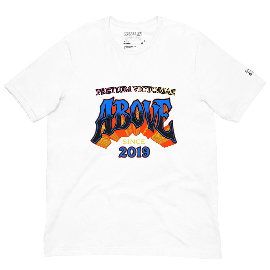 Buy Now Online Above Since 2019 Machiavelli Graffiti  Unisex t-shirt Inspirational Stoic Quote Motivational - PRETIUM VICTORIAE© - https://pretium-victoriae.com