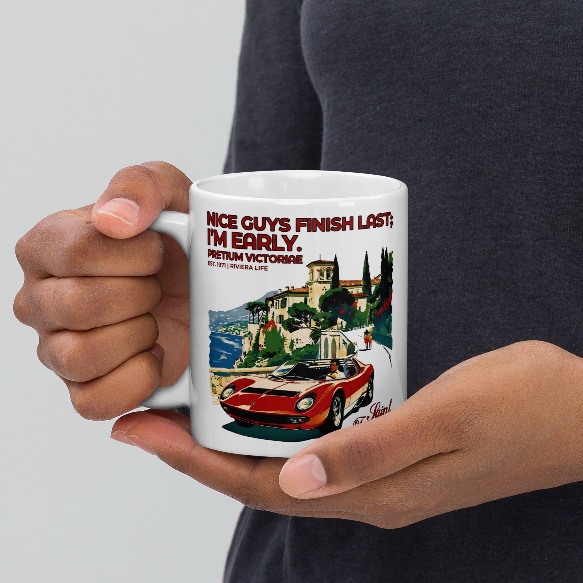 Buy Now Online Nice Guys Finish Last, I'm Early Machiavelli Stoicism Quote White Glossy Coffee Mug – Inspirational Philosophy - PRETIUM VICTORIAE© - https://pretium-victoriae.com